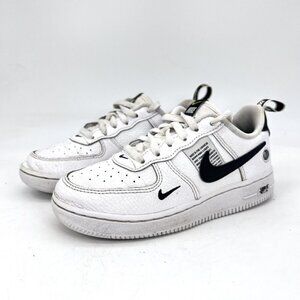 Nike Air Force 1 LV8 Utility PS Overbranding Black White AV4272-100 Size 1Y